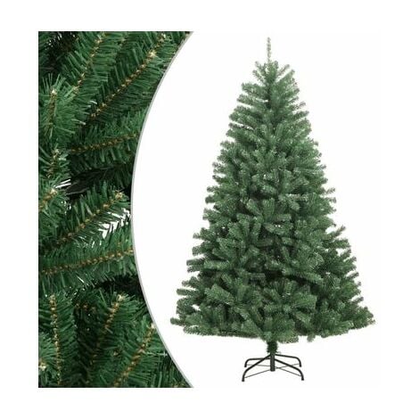 vidaXL Sapin de Noël artificiel à charnières avec support vert 120 cm A