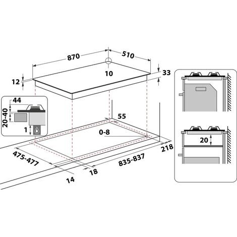 Piano Cottura Da Incasso A Gas 90 Cm 6 Fuochi Inox Griglie Smaltate