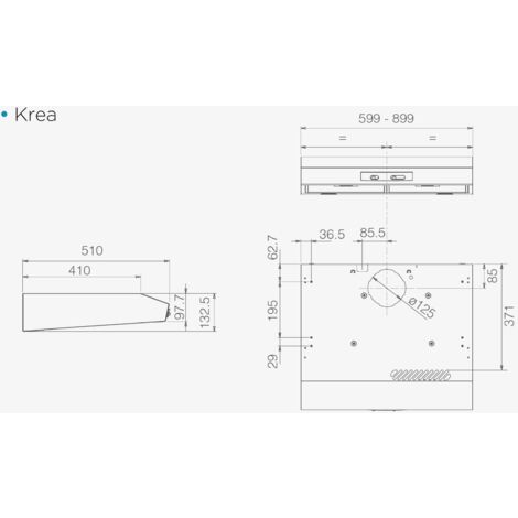 Cappa Incasso Sottopensile 90 Cm Acciaio Inox Elica KREA ST IX F 90