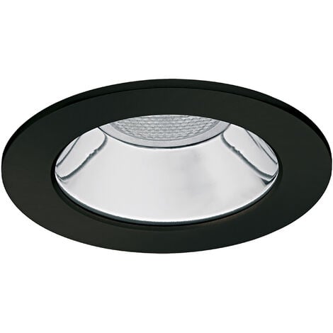 Plafonnier encastré SILVER Fixed Round IP30 GU5 3 50W Noir