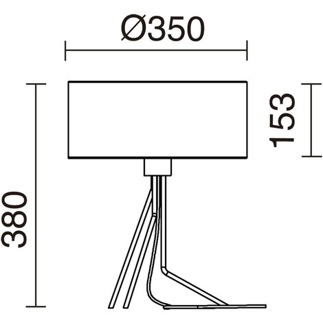 Lampe Poser Diagonal Small E Blanc Blanc Synth Tique