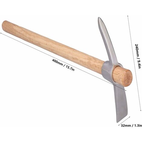 Pioche De Jardin De Cm Houe De Pioche En Acier Inoxydable Solide Et