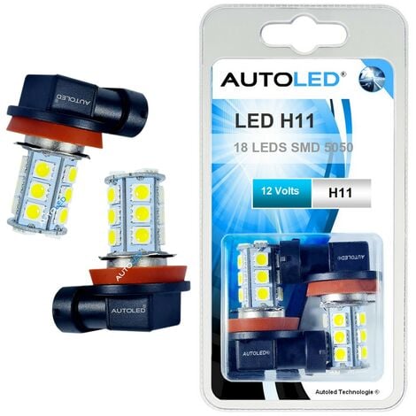 LED H11 18 SMD 5050 BLANC AUTOLED