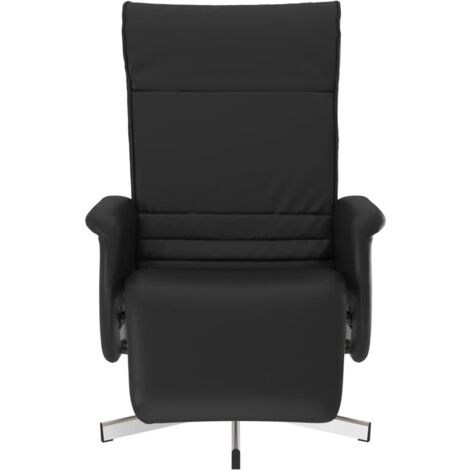 Fauteuil Inclinable Avec Repose Pieds Noir Similicuir Vidaxl