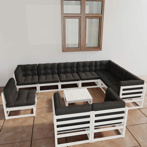 Conjunto De Muebles De Jard N Pzas Sal N De Jard N Con Cojines