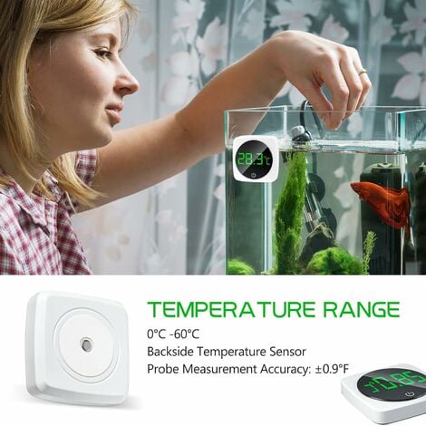 Thermomètre Aquarium écran Tactile Capteur de Température Précis pour