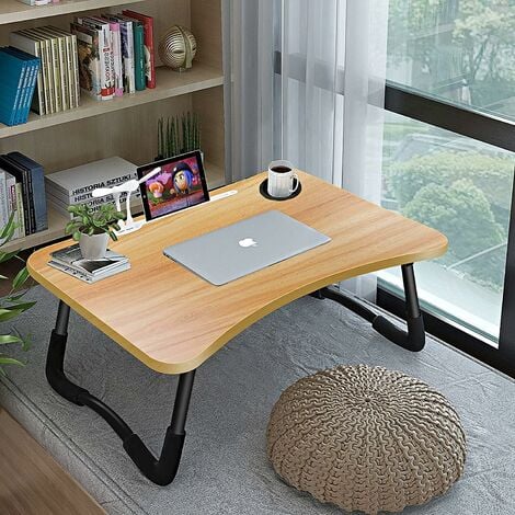 Table De Lit Pliable Support Ordinateur Portable Avec 4 Ports USB