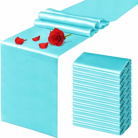 Lot De Chemins De Table En Satin De Soie Pour Mariage Anniversaire