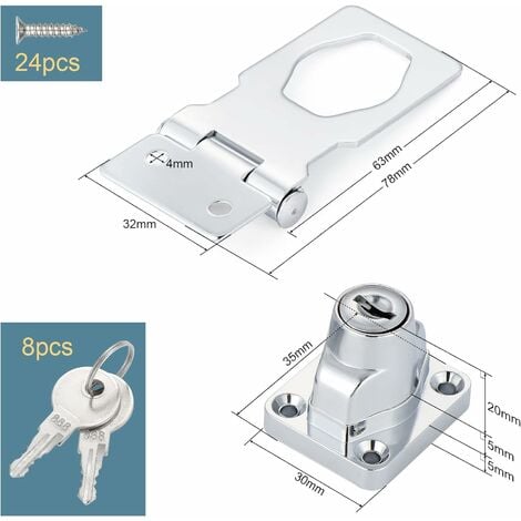 Pcs Cadenas Moraillon De Verrouillage Moraillon De Verrouillage En