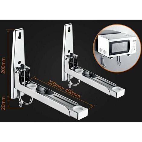 2 Pièces Supports Micro Ondes en 304 Acier Inoxydable Support pour Four