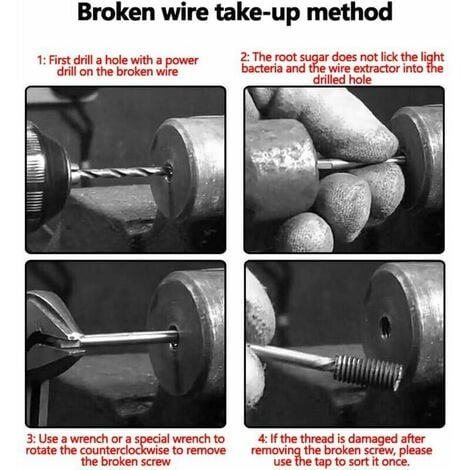 Extracteur de Vis Cassé Extracteur de Vis Multi éclaté Kit Dureté en