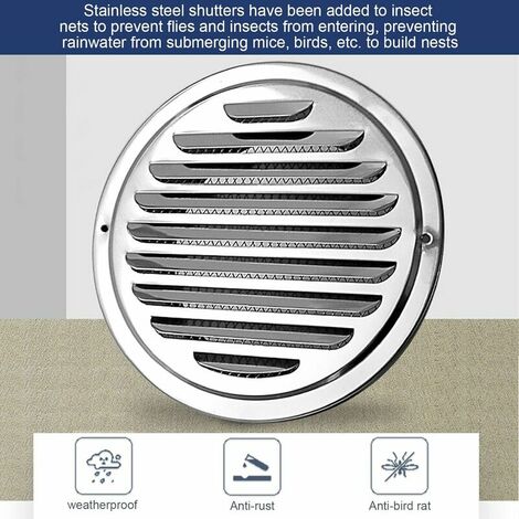 Alwaysh Vent Grille Mm Circular Stainless Steel Ventilation Grille