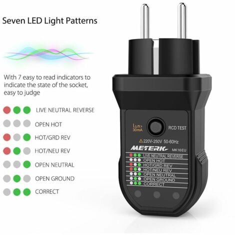 AlwaysH FY1873 Socket Tester Advanced Rcd Electrical Socket Tester