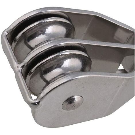 Alwaysh Stainless Steel Double Pulley Block With Swivel Hook M