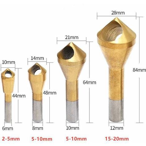 Alwaysh Chamfer Cutter Pcs Countersink Chamfer Drill Bit Set Deburring