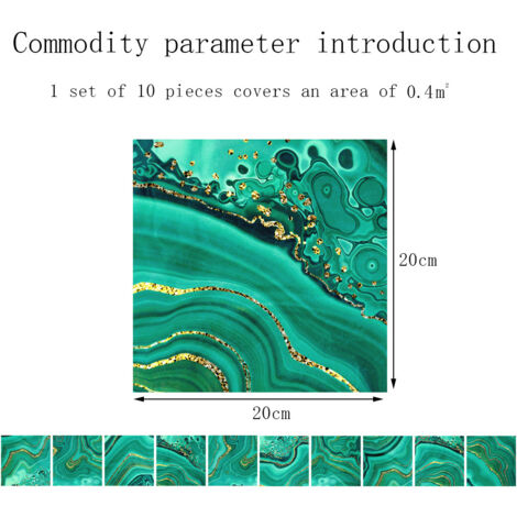 CCYKXA G 20 Pièces Autocollants de carrelage en marbre pour cuisine