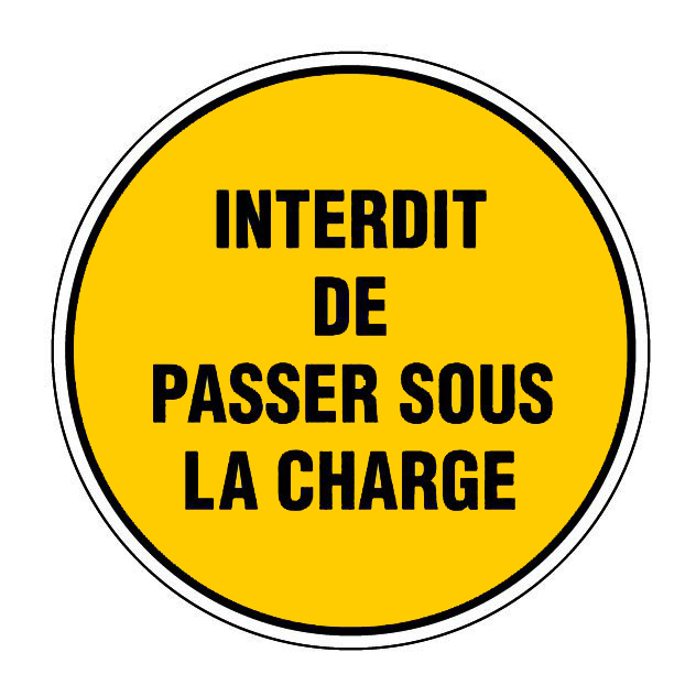 Panneau Interdit De Passer Sous La Charge Texte Rigide Mm