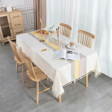 Nappe Rectangulaire Anti Tache Nappe Elegante Table Cloth Linen X