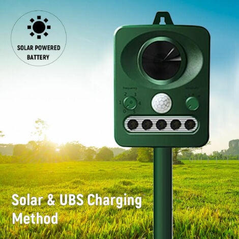 Repulsif D Oiseaux A Ultrasons Solaire Exterieur Double Charge Solaire