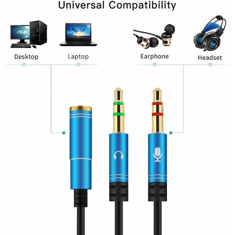 Adaptateur De Casque Audio R Partiteur De Casque C Ble Adaptateur Audio