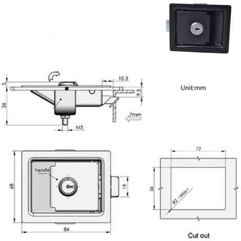 Ahlsen Serrure électrique Serrure de porte d armoire électrique 1 1 noir