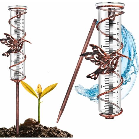 Ahlsen Pluviomètre pluviomètre en verre avec pieux pluviomètre de