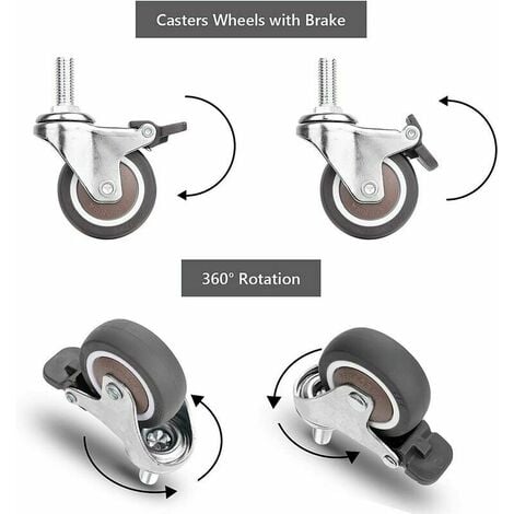 Roulettes De Meuble Roulettes Pivotantes Avec Frein Roulettes