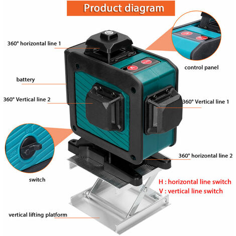 Niveau Laser Multifonctionnel Lignes Fonction De Nivellement