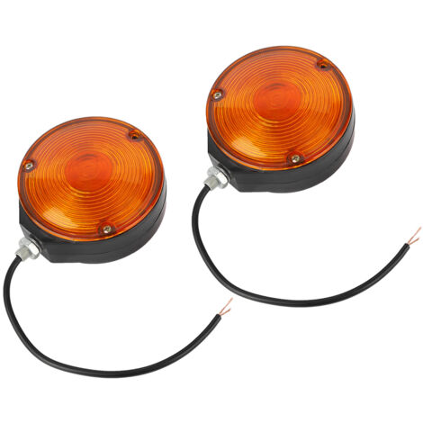 2 pièces 12V rond double face LED pour camion remorque RV bateau