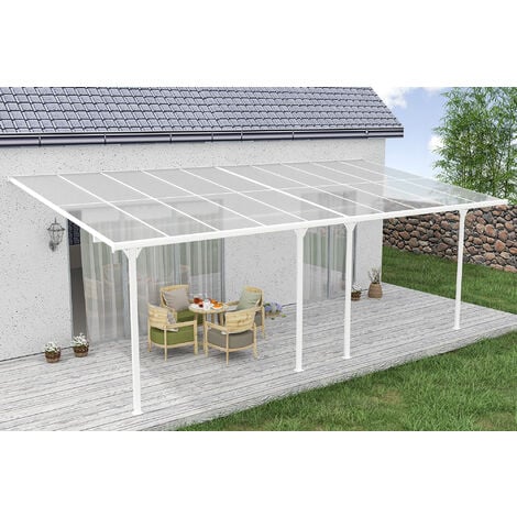 Pergola Carport Adoss M Kleo X M Aluminium Blanc