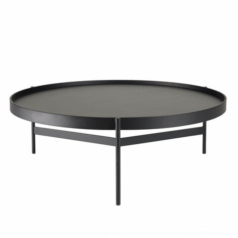 Daly Table Basse Ronde Noire X Cm Pi Tement M Tal