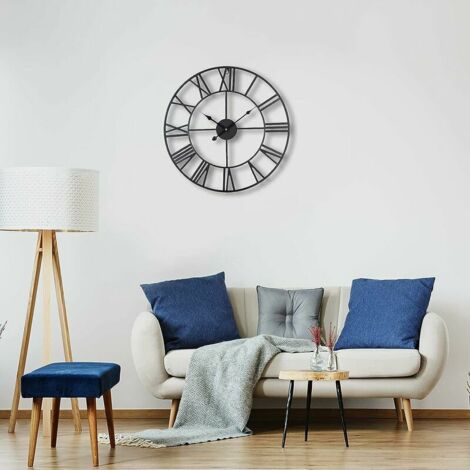 Grande Horloge Murale Sans Tic Tac Silencieuse Cm Chiffres Romains