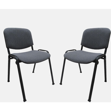 Dmora Lot de 2 chaises modernes en tissu pour salle à manger cuisine