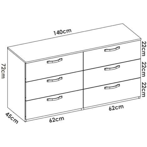 Dmora Commode Daint Commode Pour Chambre Coucher Commode