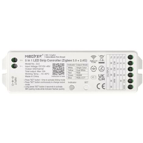 Contrôleur ZigBee DC12 48V 5 en 1 Mono CCT RGB RGBW