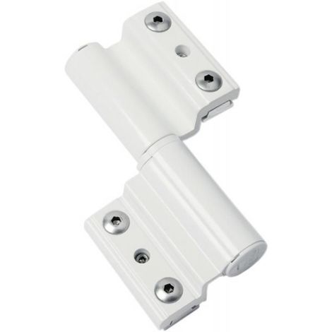 Paumelle pour menuiserie alu à clamer porte lourde Technal blanc RAL