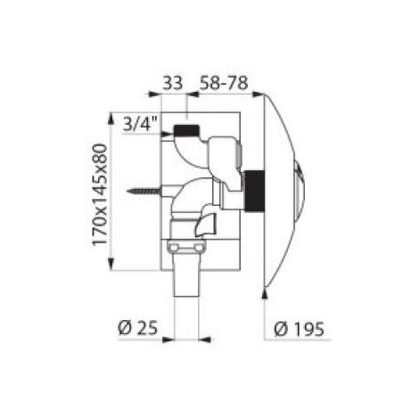 Robinet de chasse directe encastré double touche Tempoflux 2