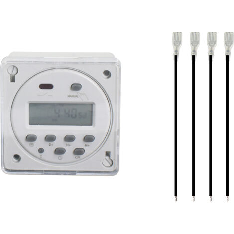 Minuterie Programmable numérique LCD CN101A DC12V 16A SPST avec