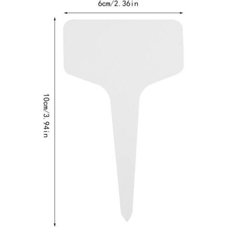 100 Pieces étiquettes Signes de plantes en forme de T Etiquette
