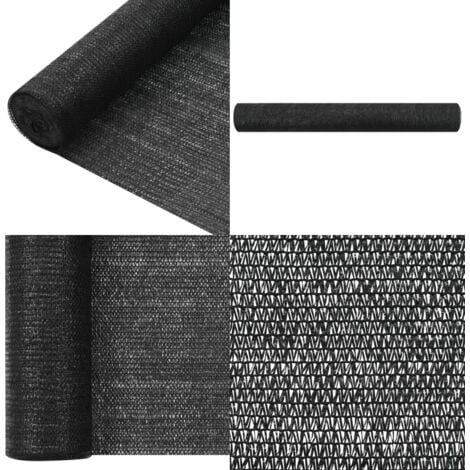 Filet brise vue Noir 2x10 m PEHD 75 g m² filet brise vue filets