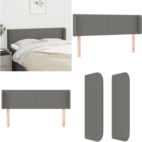 T Te De Lit Avec Oreilles Gris Fonc X X Cm Tissu T Te De