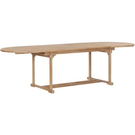 Table Extensible De Jardin 180 280x100x75 Cm Teck Solide Ovale Table