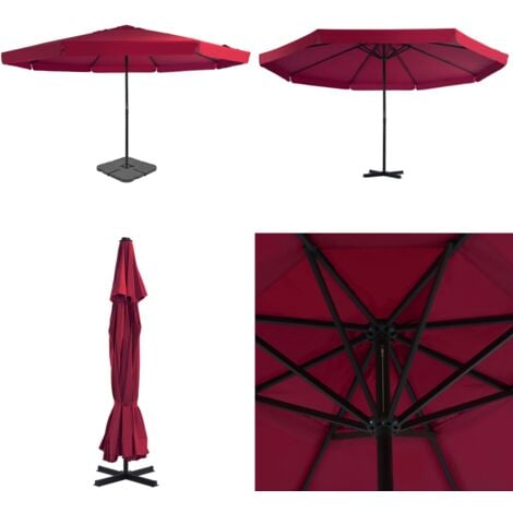 Parasol Avec Base Portable Rouge Parasol Parasols Home Living