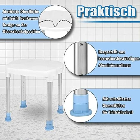 Duschhocker für Senioren Duschstuhl Duschsitz höhenverstellbar