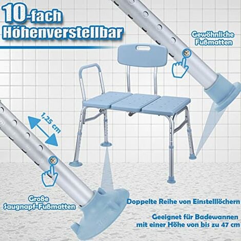 Duschhocker F R Senioren Duschstuhl Mit Armlehnen Und R Ckenlehne