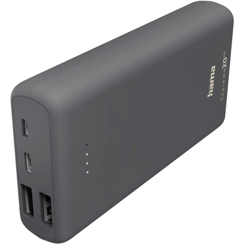 Hama Supreme Hd Powerbank Mah Lipo Usb A Usb C Dunkelgrau