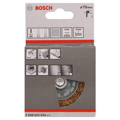 Bosch Accessories Scheibenb Rste Gewellt Vermessingt Mm Mm