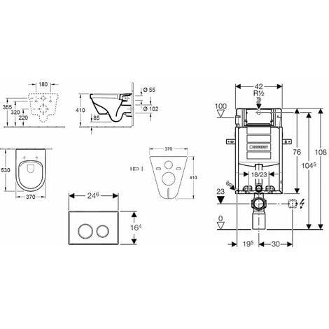 Geberit Kombifix Installationselement für Wand WC mit