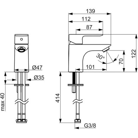 Hansa Basic Waschtischarmatur Mit Ablauf Chrom