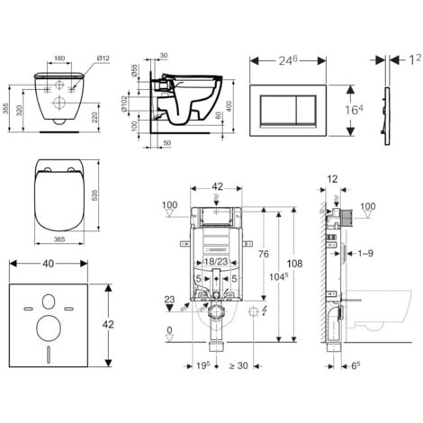 Geberit Kombifix Set Von Vorwandelement Wand Wc Und Wc Sitz Ideal